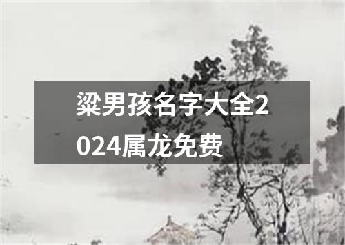 粱男孩名字大全2024属龙免费