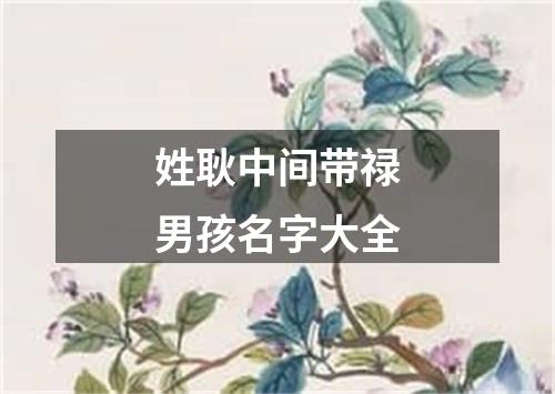 姓耿中间带禄男孩名字大全