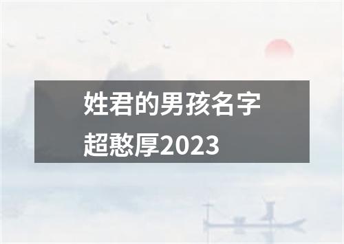 姓君的男孩名字超憨厚2023