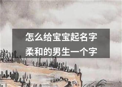 怎么给宝宝起名字柔和的男生一个字