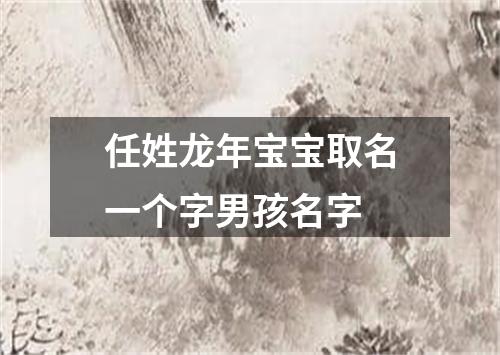 任姓龙年宝宝取名一个字男孩名字