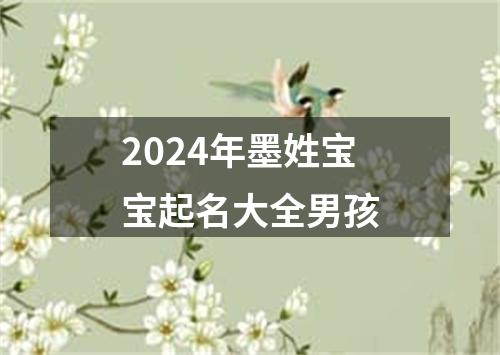 2024年墨姓宝宝起名大全男孩