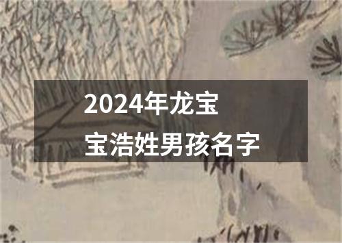 2024年龙宝宝浩姓男孩名字