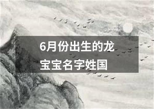 6月份出生的龙宝宝名字姓国