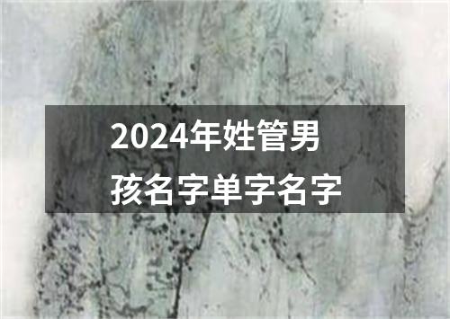 2024年姓管男孩名字单字名字