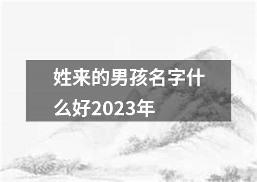 姓来的男孩名字什么好2023年