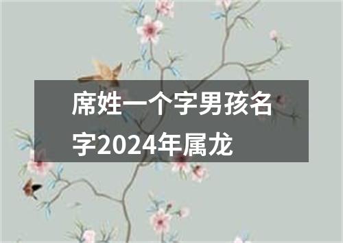 席姓一个字男孩名字2024年属龙