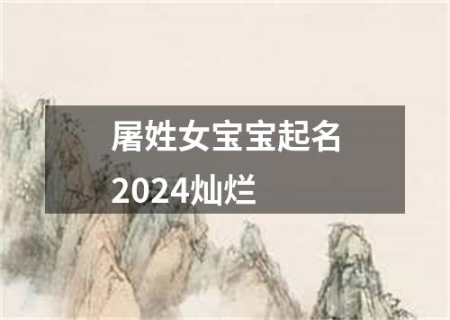 屠姓女宝宝起名2024灿烂