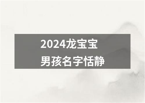 2024龙宝宝男孩名字恬静