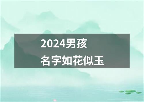 2024男孩名字如花似玉