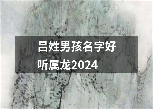 吕姓男孩名字好听属龙2024