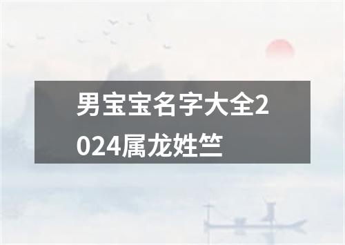 男宝宝名字大全2024属龙姓竺