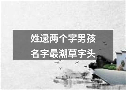 姓逯两个字男孩名字最潮草字头