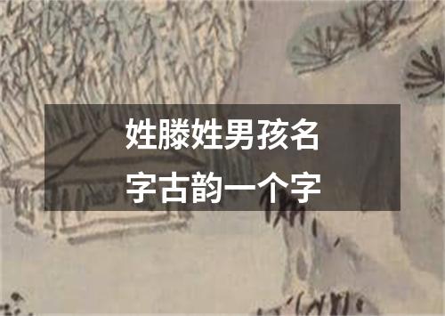 姓滕姓男孩名字古韵一个字