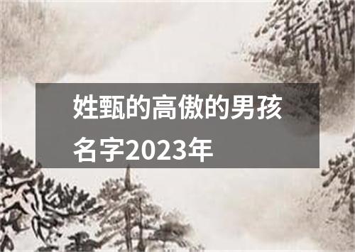 姓甄的高傲的男孩名字2023年