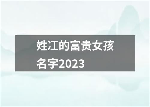 姓冮的富贵女孩名字2023