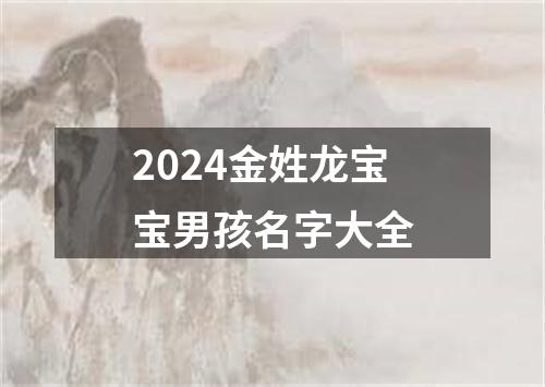 2024金姓龙宝宝男孩名字大全