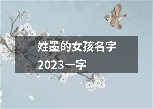 姓墨的女孩名字2023一字