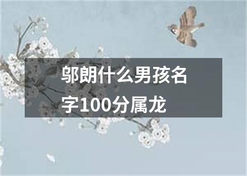 邬朗什么男孩名字100分属龙