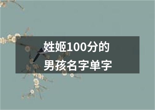 姓姬100分的男孩名字单字