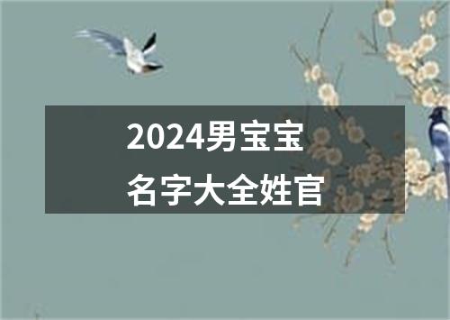 2024男宝宝名字大全姓官