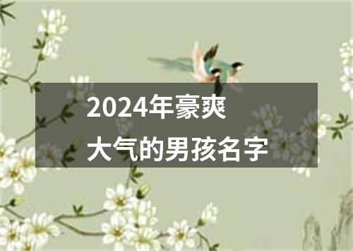 2024年豪爽大气的男孩名字