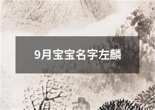 9月宝宝名字左麟