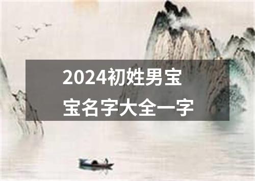 2024初姓男宝宝名字大全一字