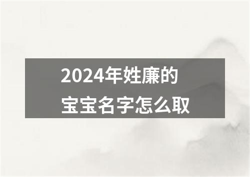 2024年姓廉的宝宝名字怎么取