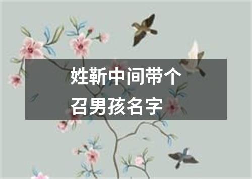 姓靳中间带个召男孩名字