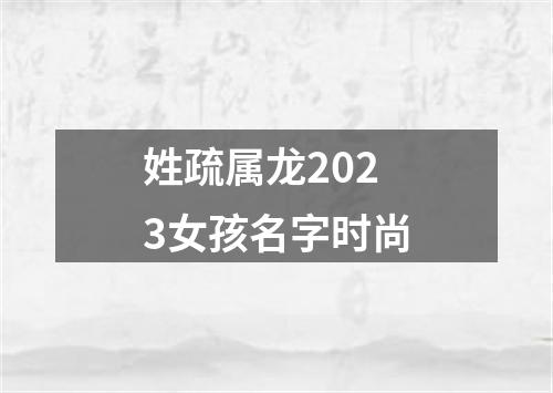 姓疏属龙2023女孩名字时尚