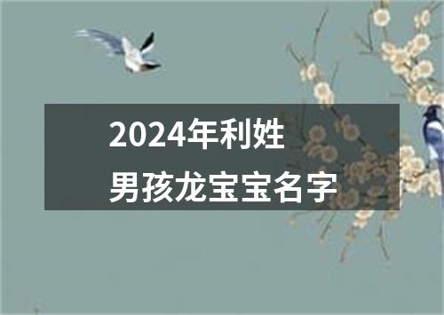 2024年利姓男孩龙宝宝名字