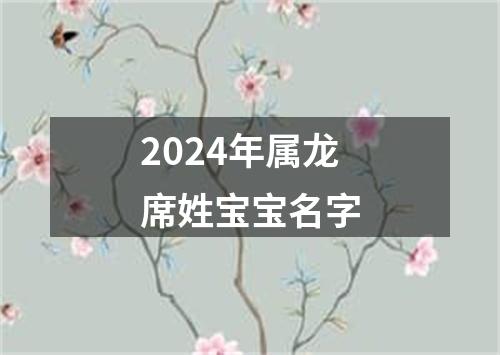 2024年属龙席姓宝宝名字