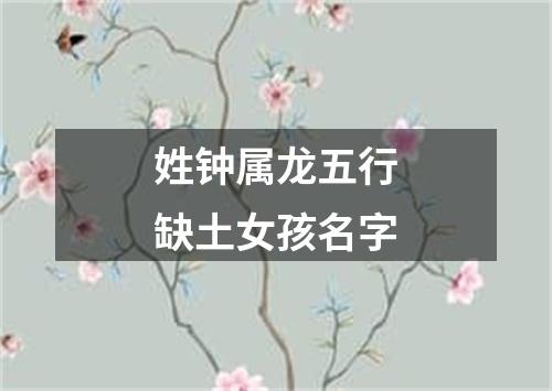 姓钟属龙五行缺土女孩名字