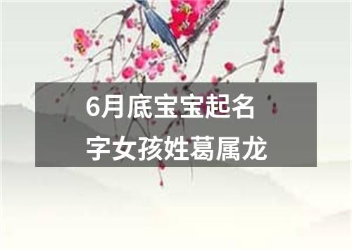 6月底宝宝起名字女孩姓葛属龙