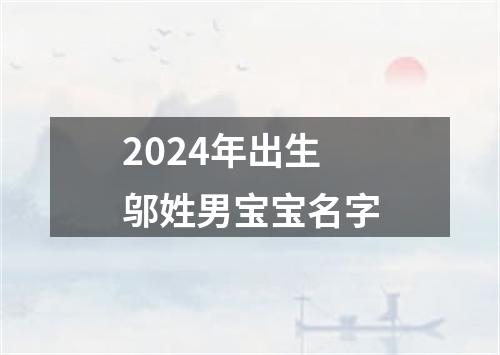 2024年出生邬姓男宝宝名字