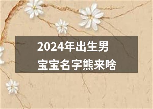 2024年出生男宝宝名字熊来啥