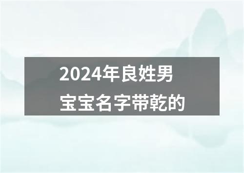 2024年良姓男宝宝名字带乾的