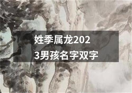 姓季属龙2023男孩名字双字