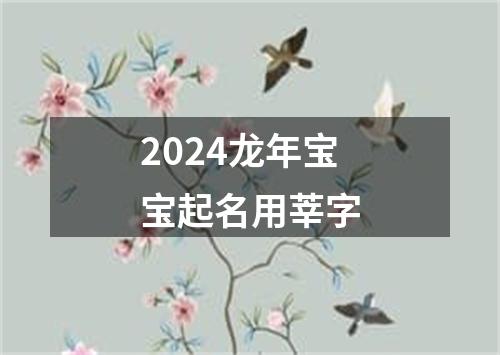 2024龙年宝宝起名用莘字