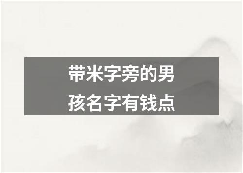 带米字旁的男孩名字有钱点