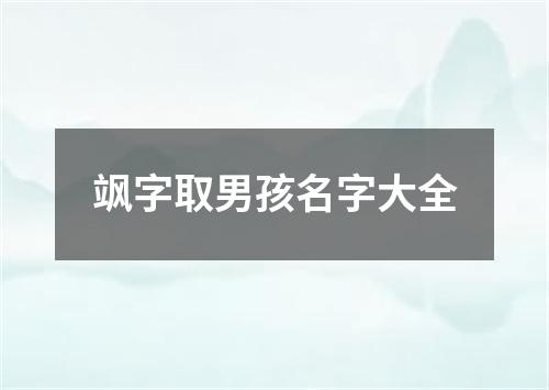 飒字取男孩名字大全