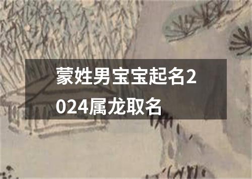 蒙姓男宝宝起名2024属龙取名