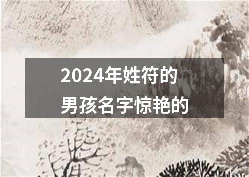 2024年姓符的男孩名字惊艳的