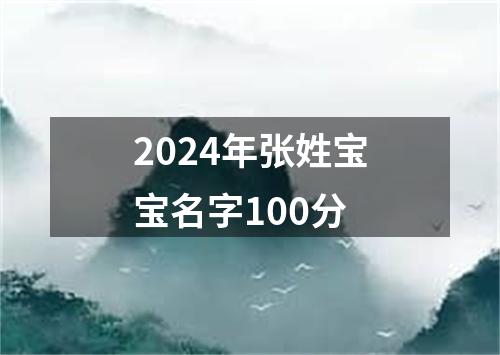 2024年张姓宝宝名字100分