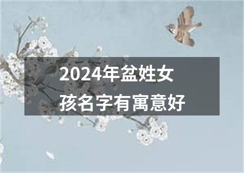 2024年盆姓女孩名字有寓意好