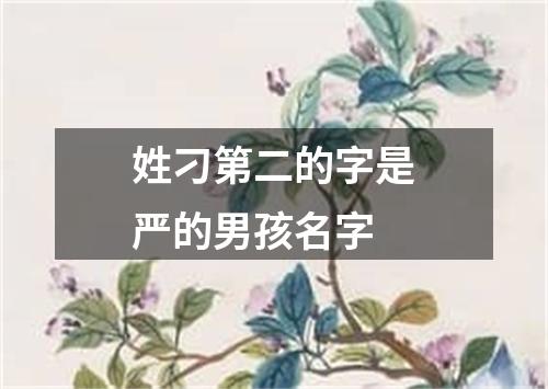 姓刁第二的字是严的男孩名字