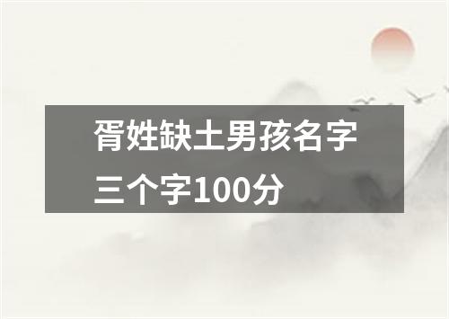 胥姓缺土男孩名字三个字100分