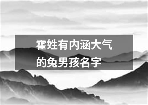 霍姓有内涵大气的兔男孩名字