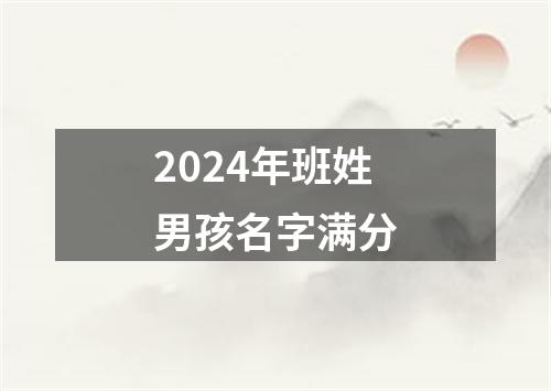 2024年班姓男孩名字满分